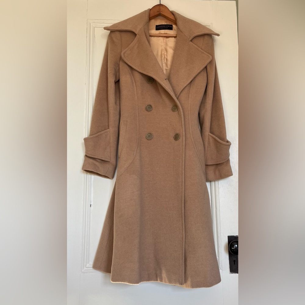 GIANFRANCO ROSSI - Long Wool/Cashmere Camel Princess Peacoat - size 2